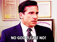 "NO GOD PLEASE NO!" -Michael Scott from The Office