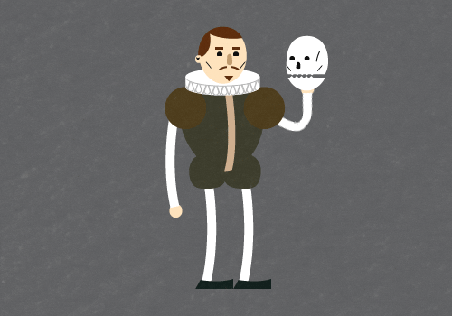 Animated William Shakespeare.