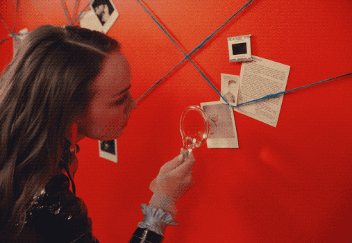 Woman investigating a mystery.