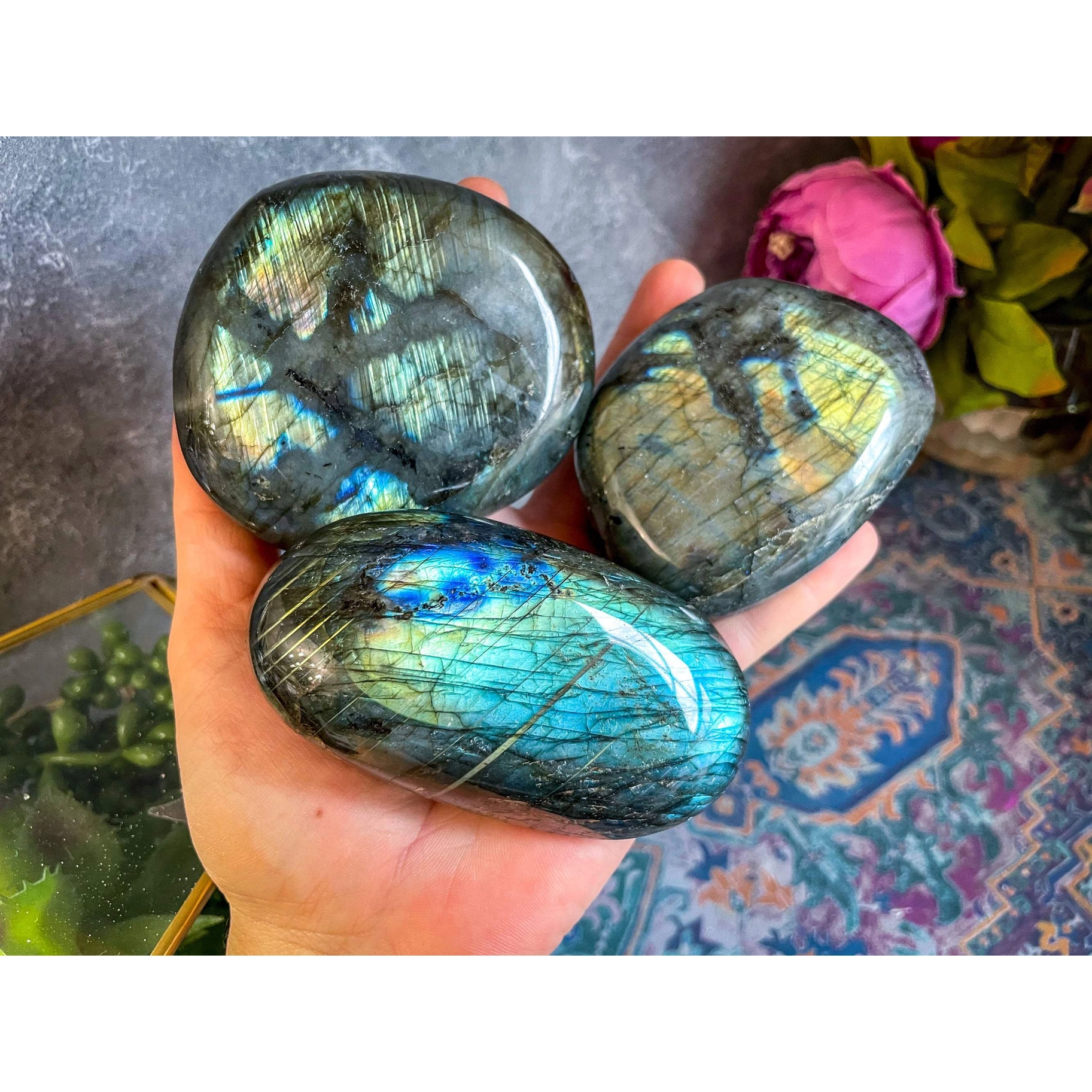 Labradorite Palm Stone