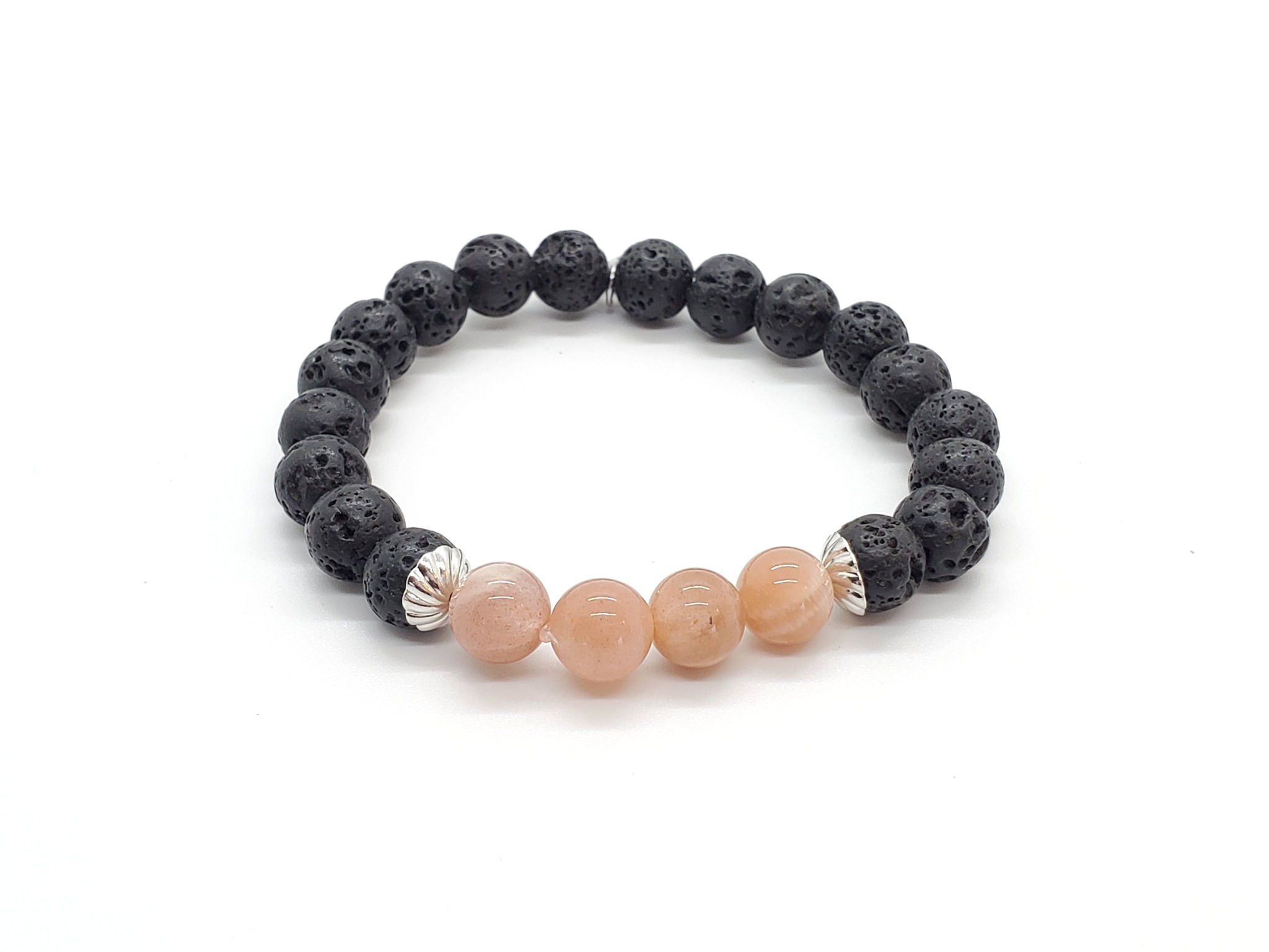 Sunstone & Lave Rock Bracelet