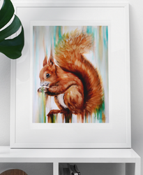Red Squirrel. Red Squirrel Art. Red Squirrel Painting. Red Squirrel Artwork. Red Squirrel Print. Red Squirrels.