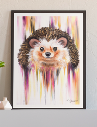 Hedgehog. Hedgehog Fine Art Print. Hedgehog Art. Hedgehog Artwork. Hedgehog Painting. Hedgehog Print