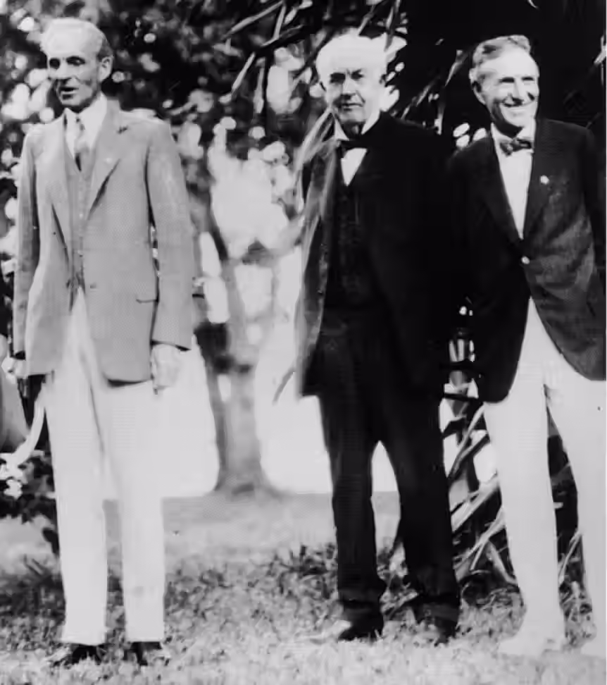 Henry Ford, Thomas Edison i Harvey Firestone