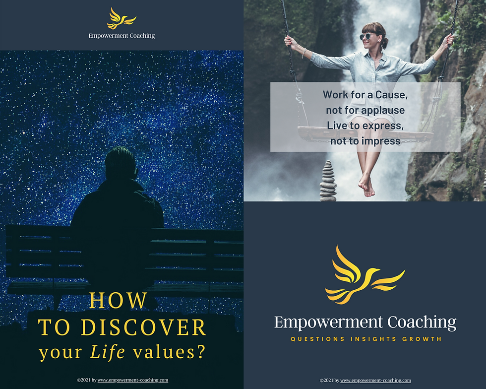 ebook on values in life - title page