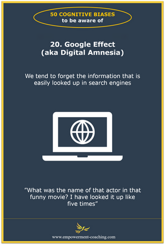 Błąd Poznawczy - Google Effect