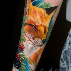 Fox and Blackberries