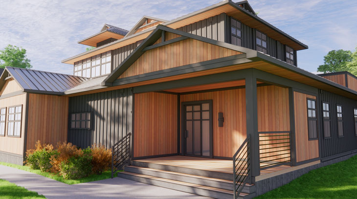 Multifamily Shipping Container Home with Watch Tower