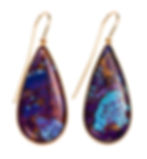 Dyed Purple Turquoise Earrings