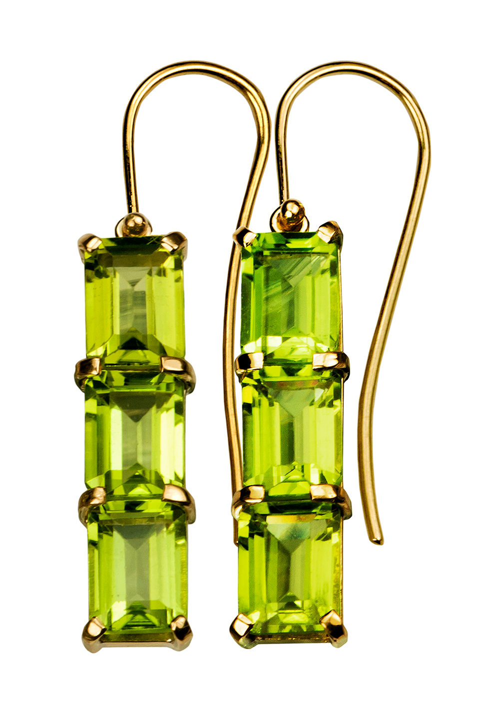 Peridot Strip Earings