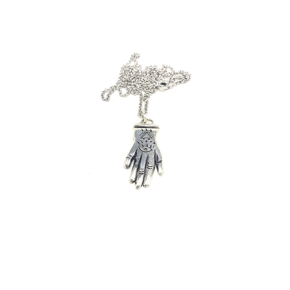 Miniature : Talisman MAKI en Argent sur chaîne en Argent Rhodié de 60 cm.