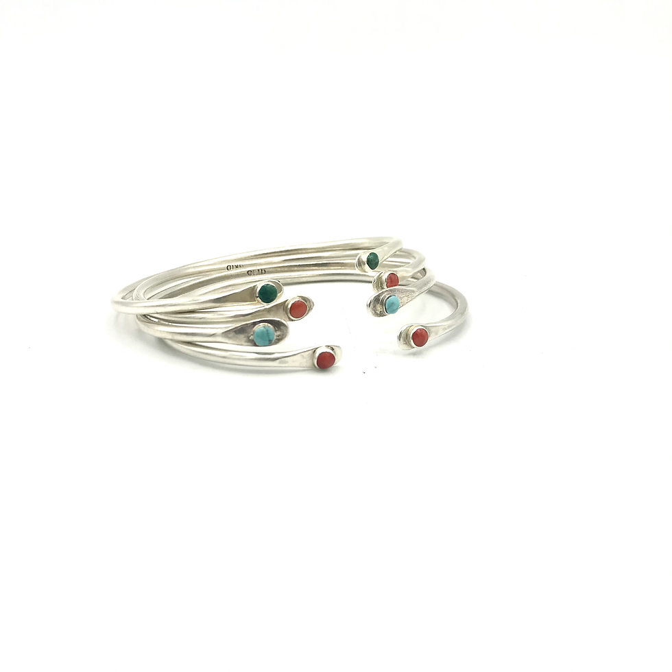 Miniature : Bracelet homme en argent massif et pierres semi précieuses