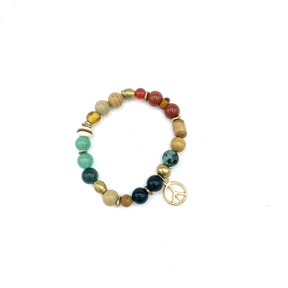 Bracelets uniques made in Bordeaux, composés de pierres semi-précieuses