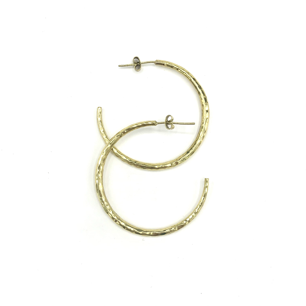 Miniature : Boucles d'oreille bronze martelées