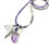 Miniature : Collier grigri Améthyste plume argent femme