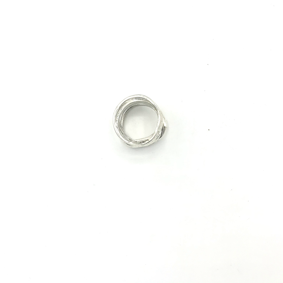 Miniature : Bague en argent massif symbolisant le lien