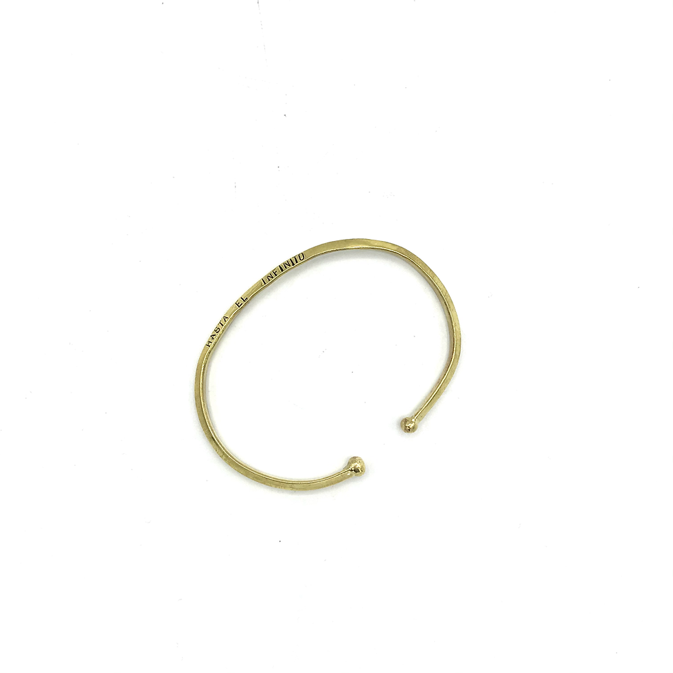 Miniature : Bracelet bronze massif gravé message