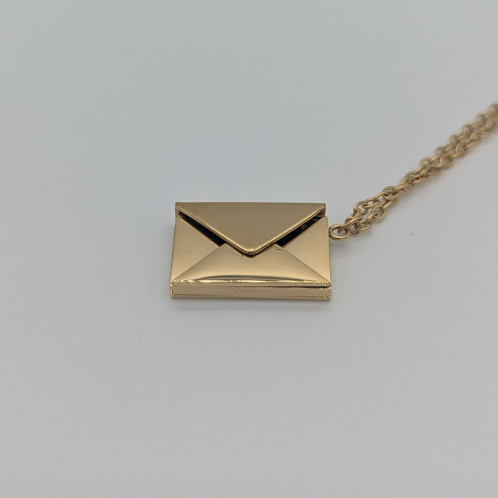 Thumbnail: Stainless Steel Envelope Necklace