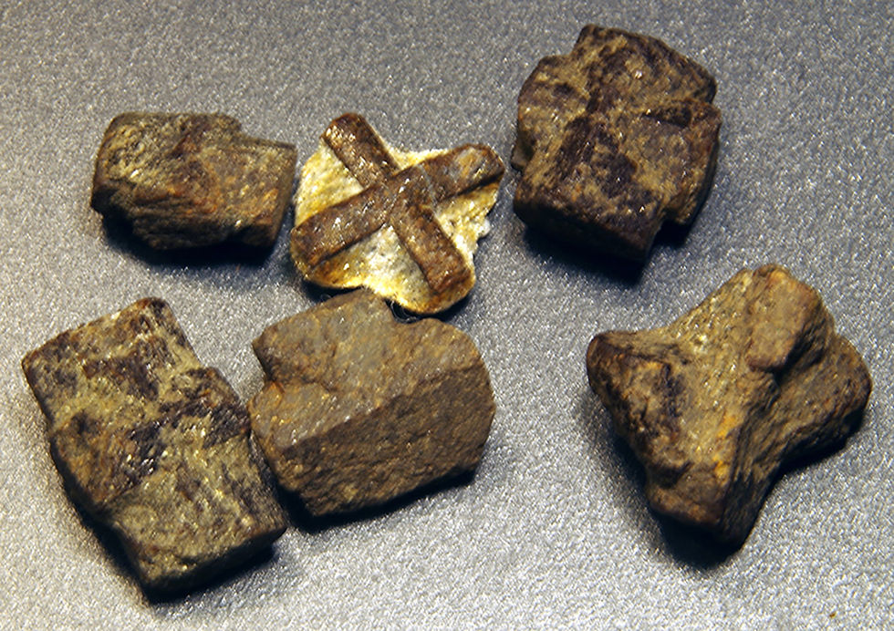 Cross stones, also called fairy rocks, or Jesus rocks, that Mike and Sara Trekell found near the Blanchard Dam by Royalton.