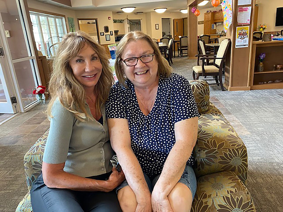 Joni Neal, President of Arabella Manor, with tenant, Elaine Olson, who has lived at Arabella Manor for a couple of years. “We call the staff our ‘house mothers,’ said Olson. “They are great. They are happy, and they keep us happy.
Contributed photo