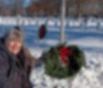 On Dec. 13, the Wreaths Across America (WAA) program went smoothly despite frigid temperatures. Here, Joyce Lacey of Ashby, the VP of Community Engagement for WAA is seen at the Fort Snelling Cemetery placing a wreath on the MIA POW flagpole to honor our veterans.