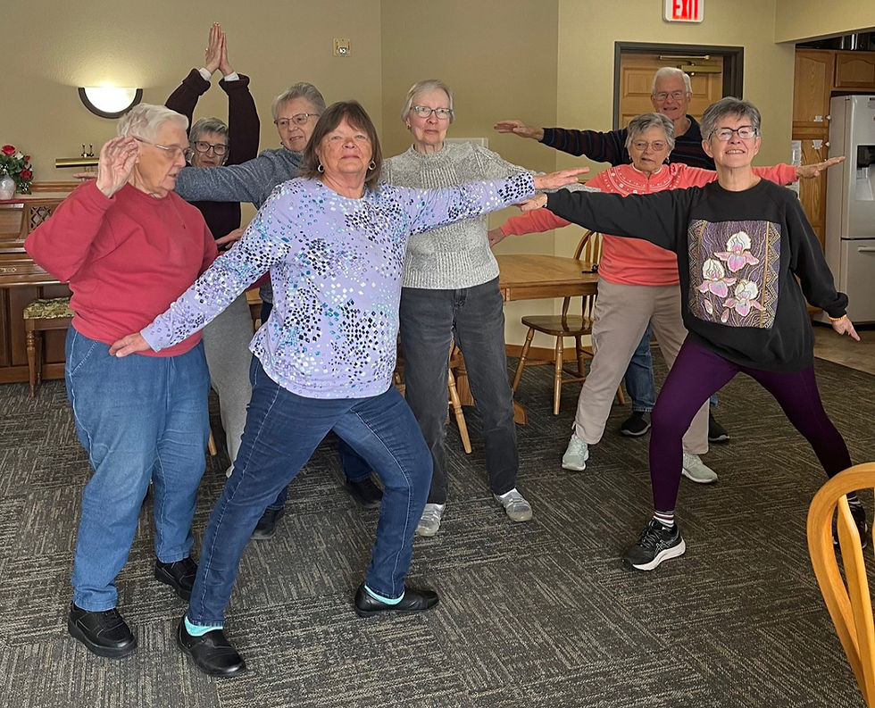 The Realife Exercise Group that meets three mornings a week for chair yoga.
