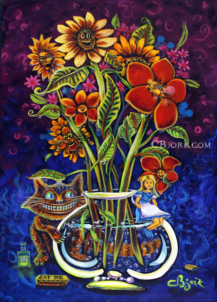 Chesher Cat Vase