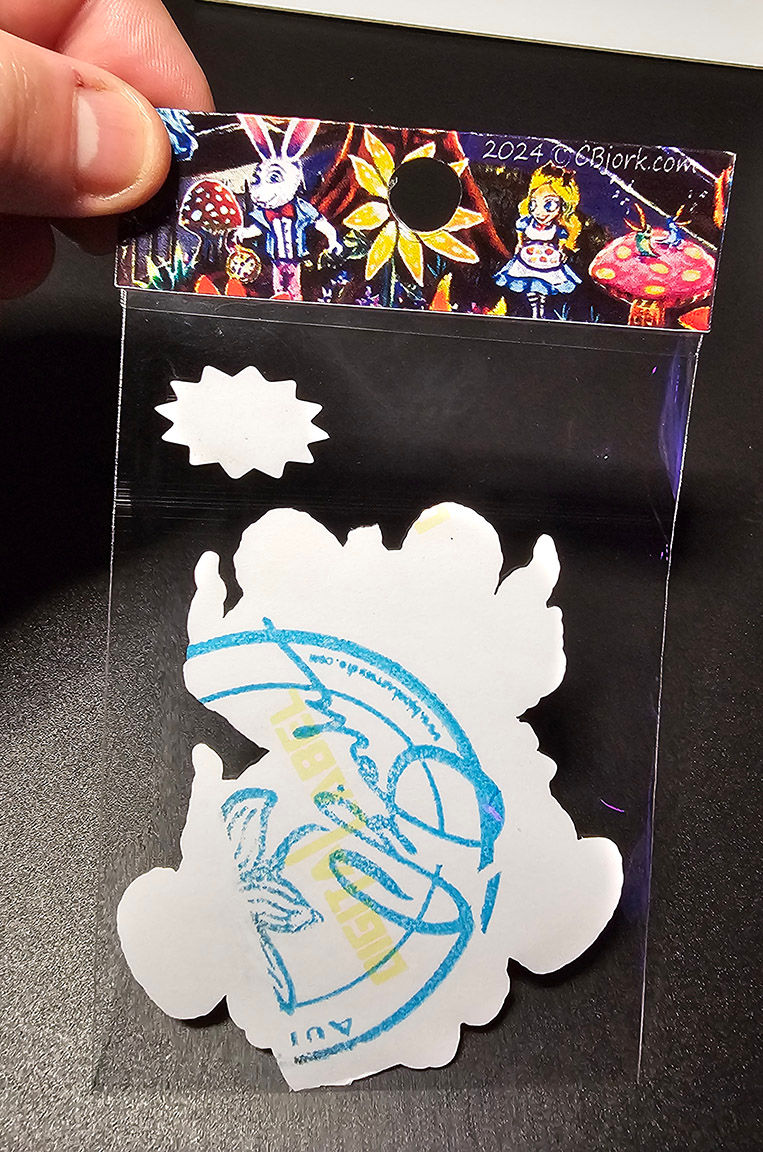 Miniatura: Flaming Bear Vinyl Sticker