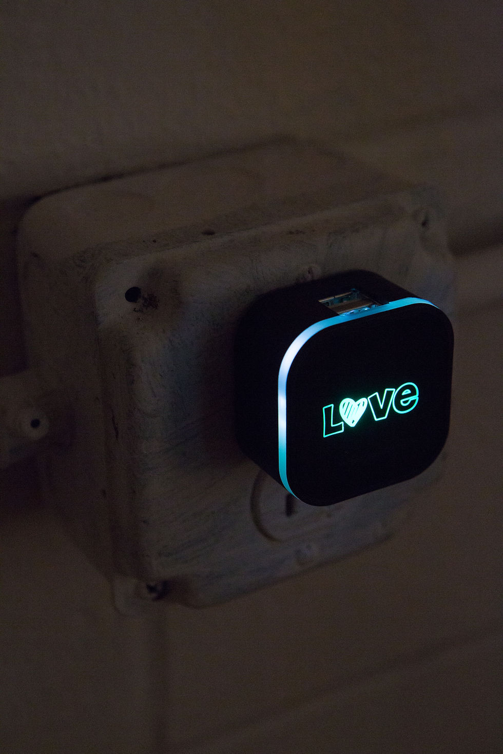 Thumbnail: LED Glowing Phone Charger Cube