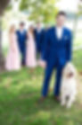 Wedding party wearing love it or lease it suits