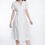 Thumbnail: White Poplin Shirt Dress With Belt and Short Sleeve