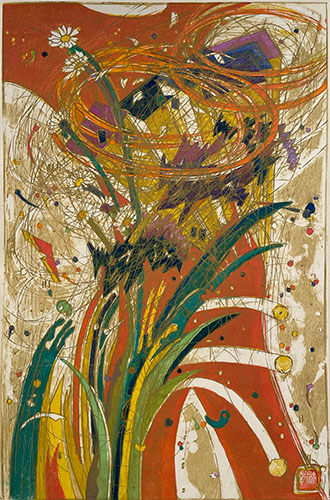 KAWACHI,Seiko [Golden wind (2)] woodblock