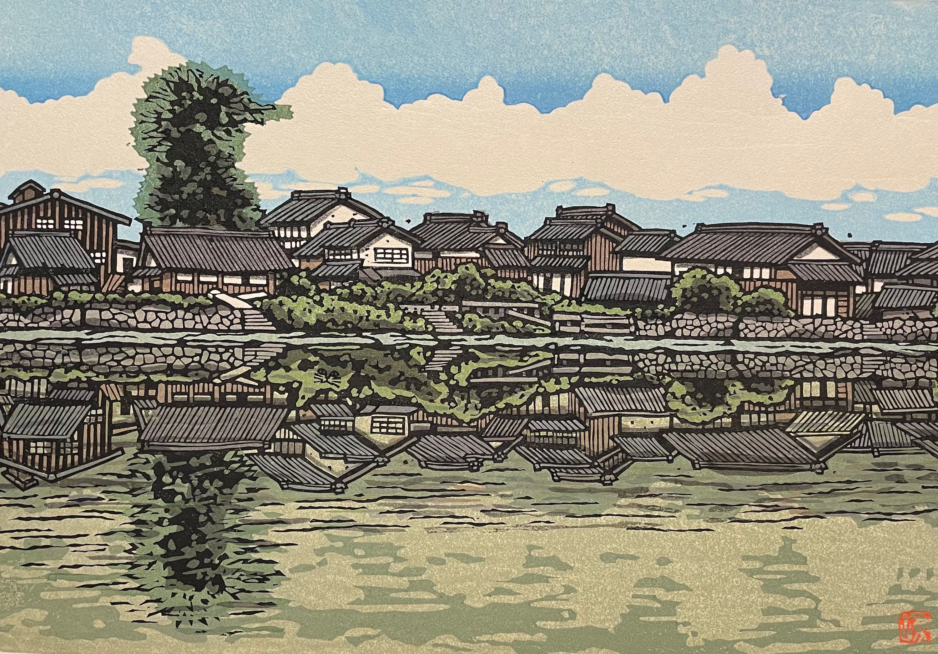 NISHIJIMA,Katsuyuki [Inlet at Takashima,Shiga`24] woodblock