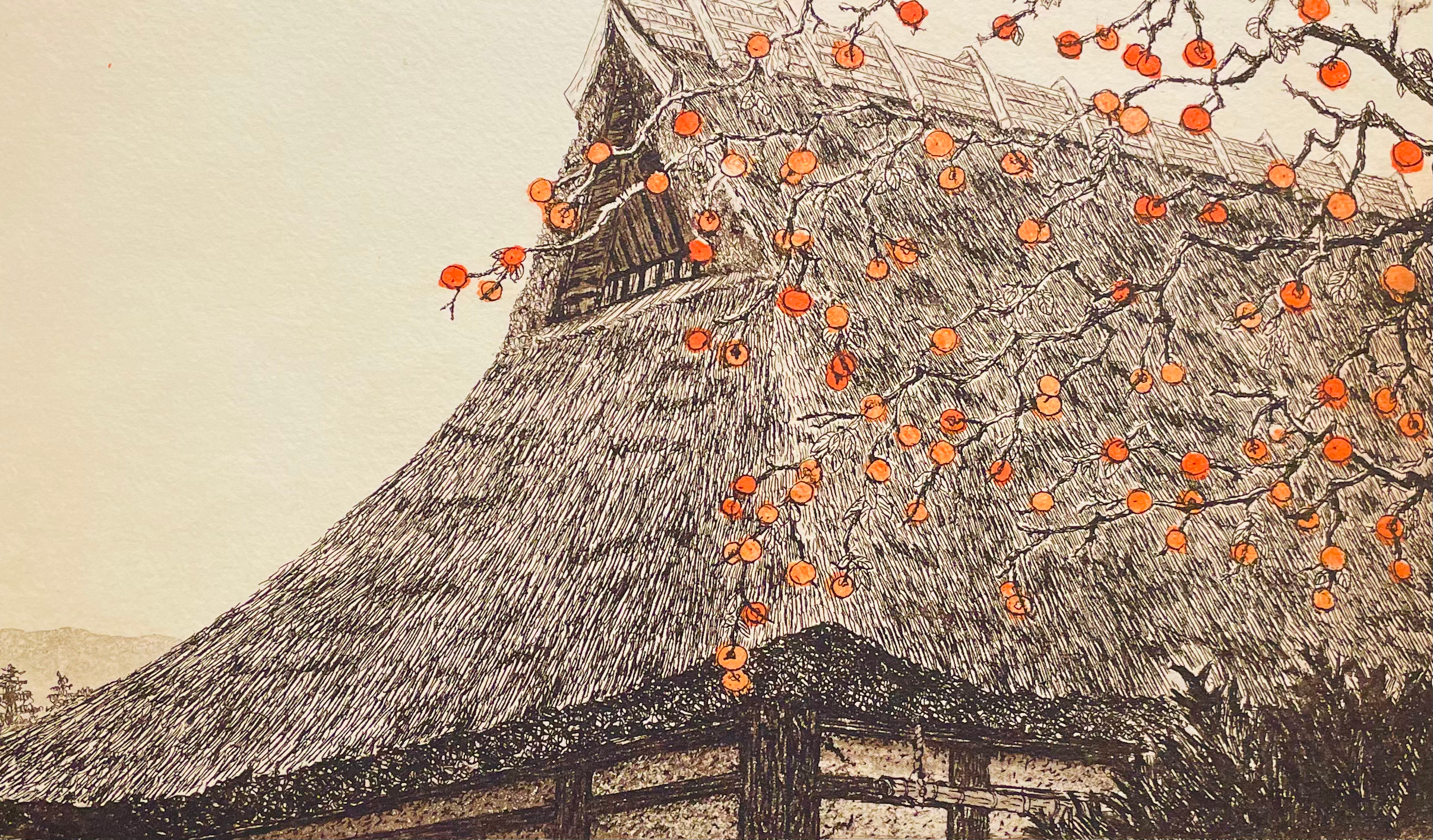 NORIKANE,Hiroto [Miyama in autumn  `23] copperplate