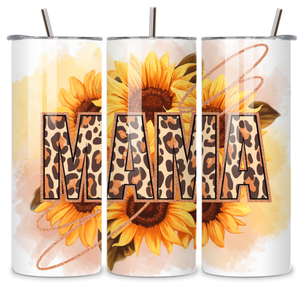 Boho Sunflower Mama Tumbler