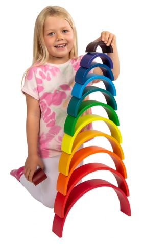 ภาพขนาดย่อ: Large Wooden Rainbow Stacker