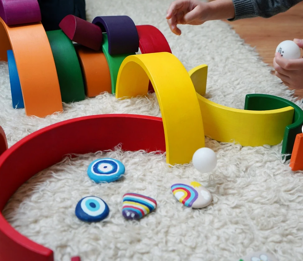 ภาพขนาดย่อ: Large Wooden Rainbow Stacker