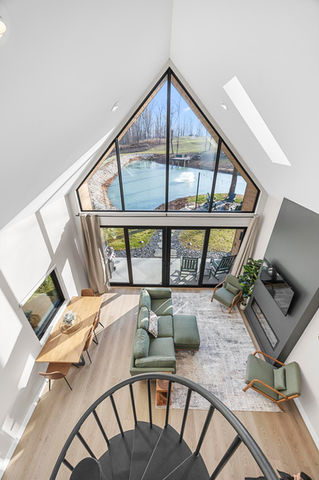 Interior view from Upstairs of Emerge Cabin