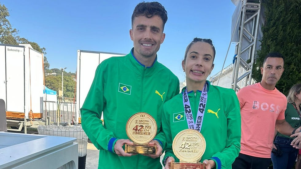 Ederson Vilela Pereira e Amanda Aparecida de Oliveira: os campeões (Divulgação/CBAt)