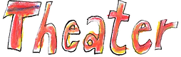 Theater het woord in getekende letters