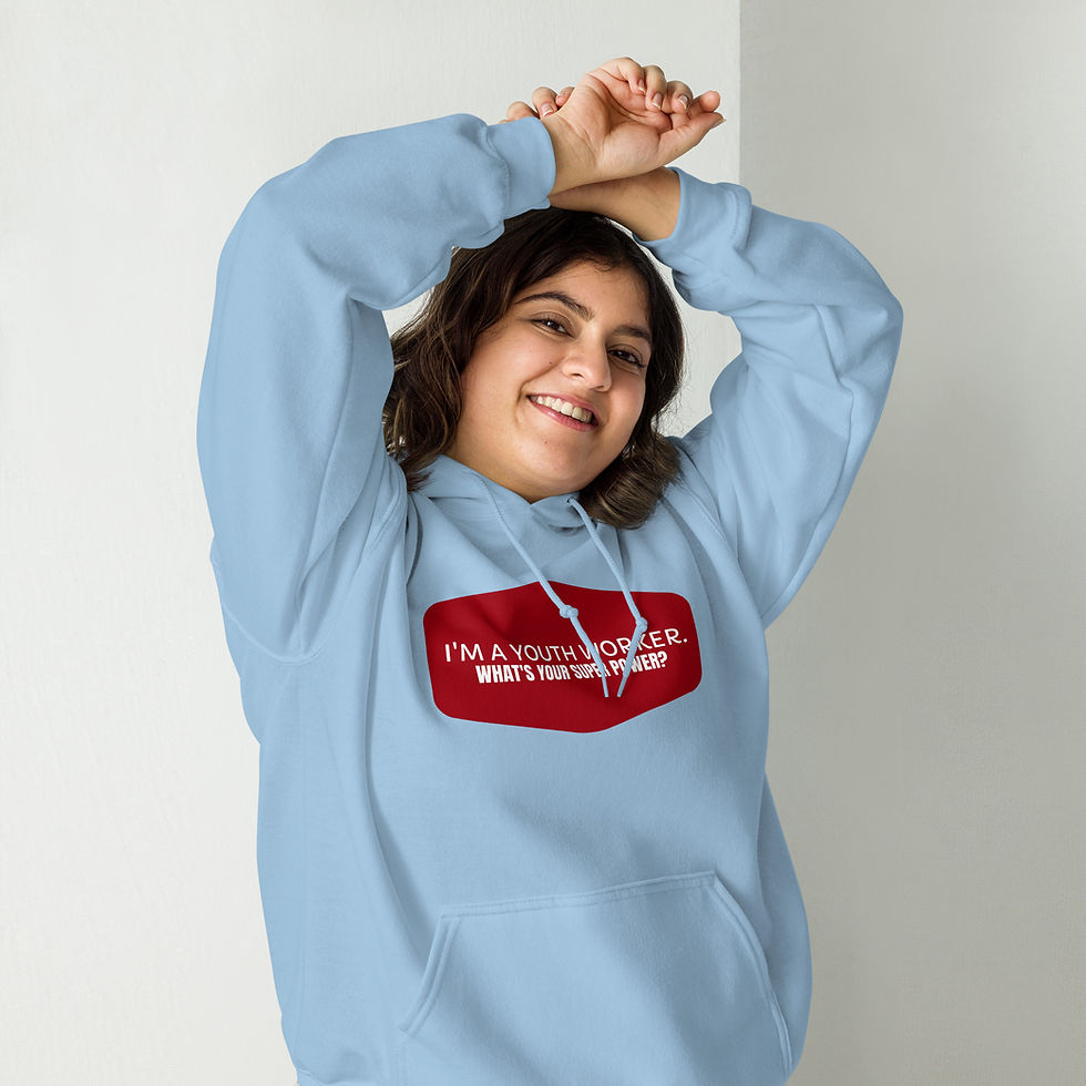 Thumbnail: I'm a Youth Worker. What's Your Super Power? Unisex Hoodie