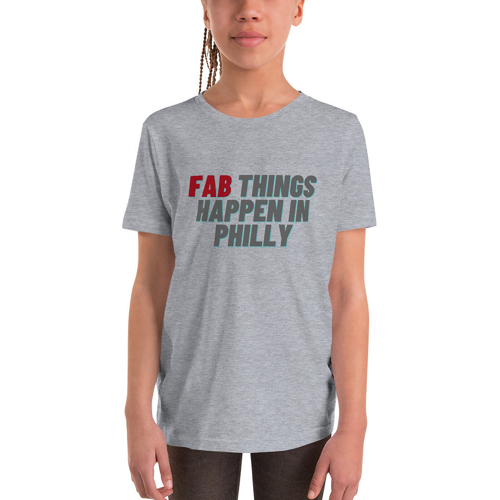 Thumbnail: Red Fab Things Happen in Philly Youth Short Sleeve T-Shirt