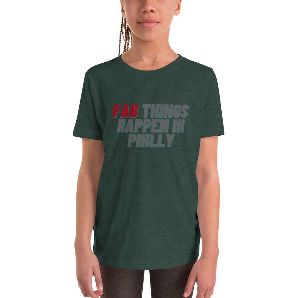 Thumbnail: Red Fab Things Happen in Philly Youth Short Sleeve T-Shirt