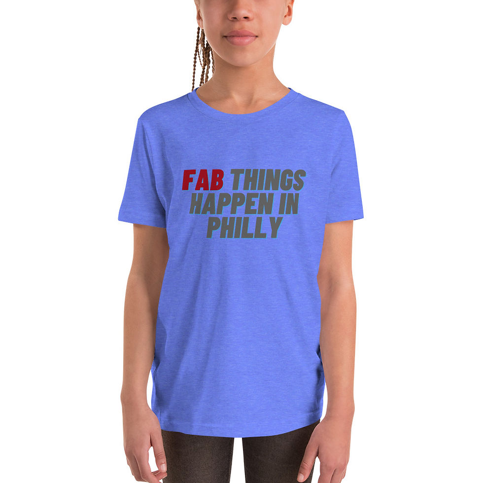 Thumbnail: Red Fab Things Happen in Philly Youth Short Sleeve T-Shirt