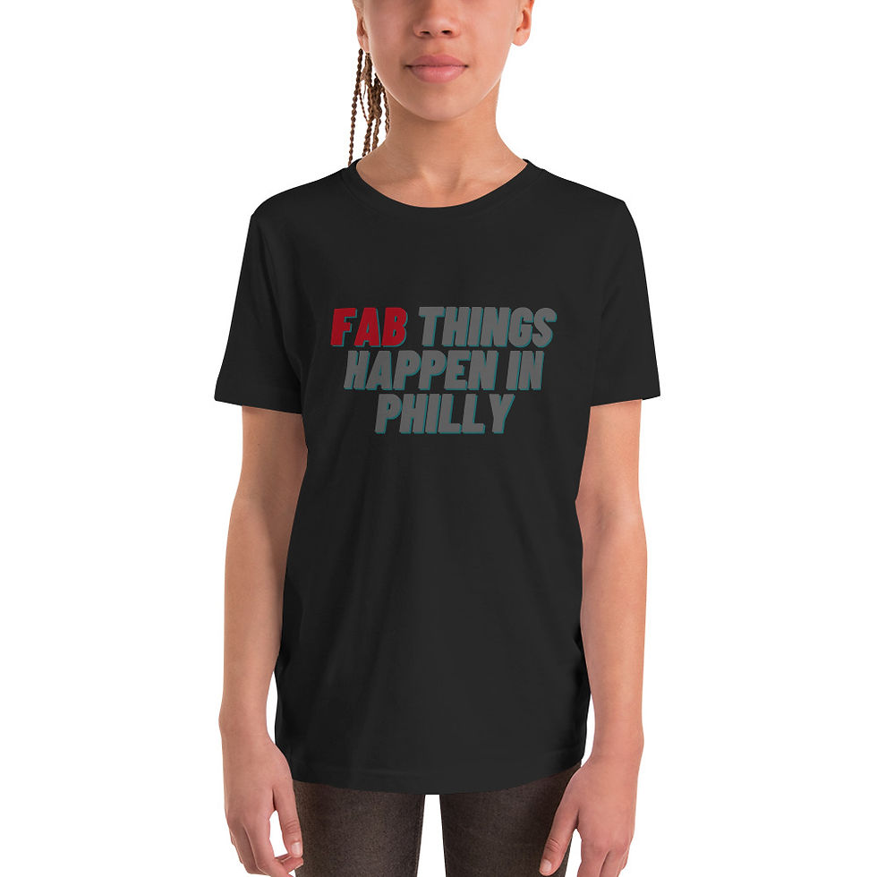 Thumbnail: Red Fab Things Happen in Philly Youth Short Sleeve T-Shirt