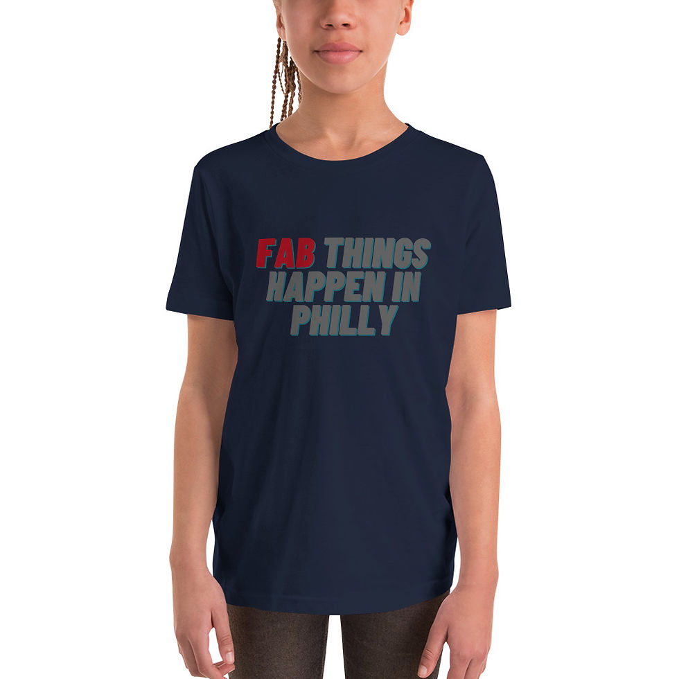 Thumbnail: Red Fab Things Happen in Philly Youth Short Sleeve T-Shirt