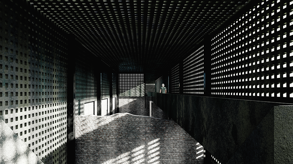 VISTA INTERIOR DE NUESTRA PROPUESTA PARA CASA AGAVE EN EL PREMIO FÉLIX CANDELA