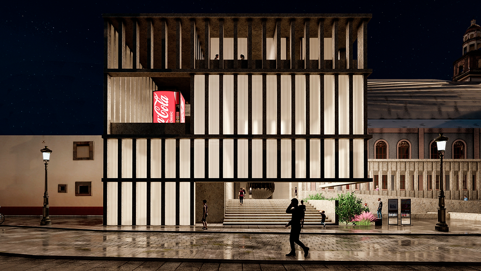 Fachada Frontal de nuestra Intervención en el Mercado Hidalgo, Guanajuato.