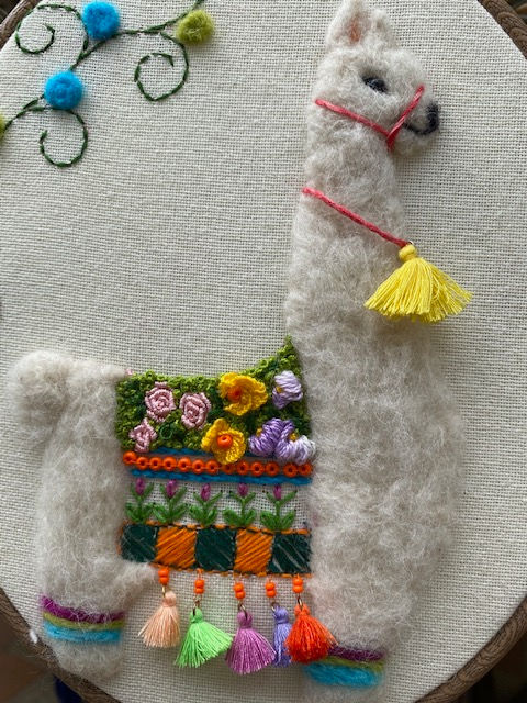 Miniatura: Tambor Llama con Felting