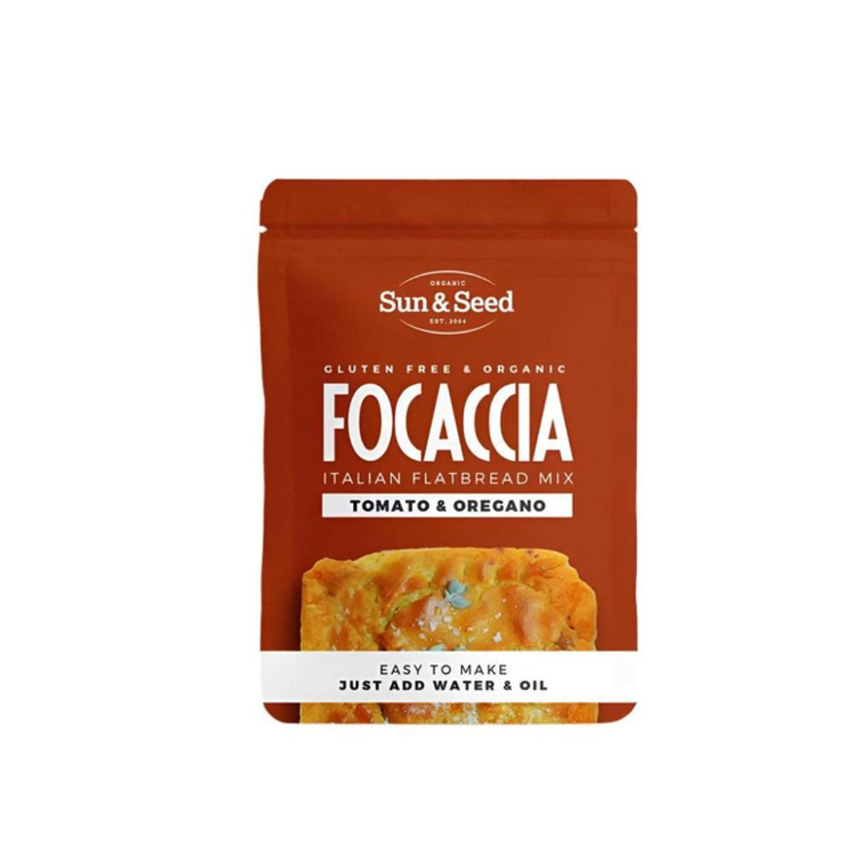 Sun and Seed Organic GF Focaccia Mix Tomato & Oregano 300g